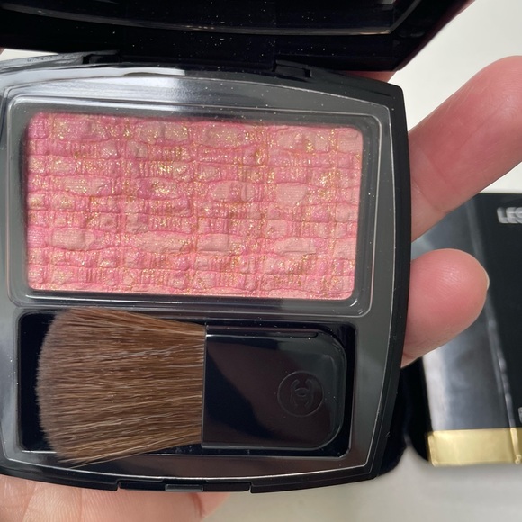 New CHANEL Les Tissages de Chanel Blush Duo Tweed Effect- 10 Tweed Pink - Picture 6 of 11